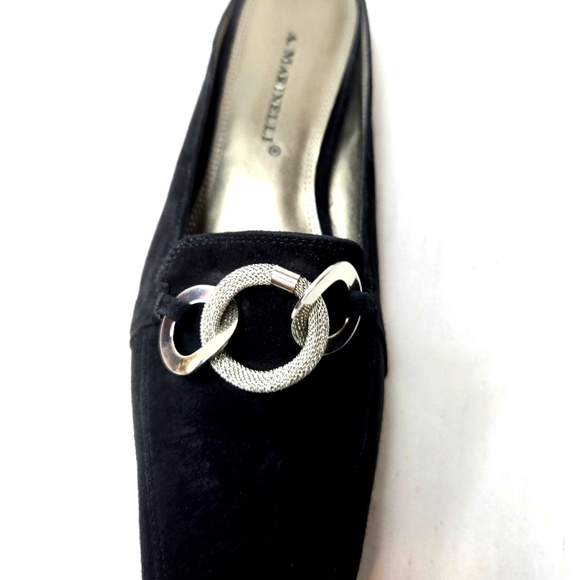 A. Marinelli Mules. Black Suede With Silver Accents. Size 7.5 - Picture 11 of 13
